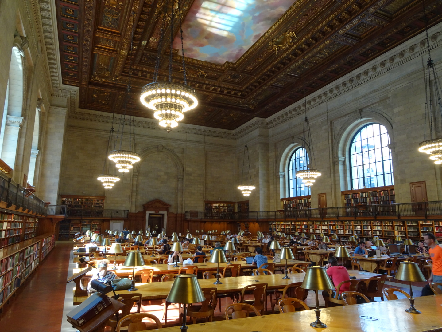 A reading room of the Public Library New York