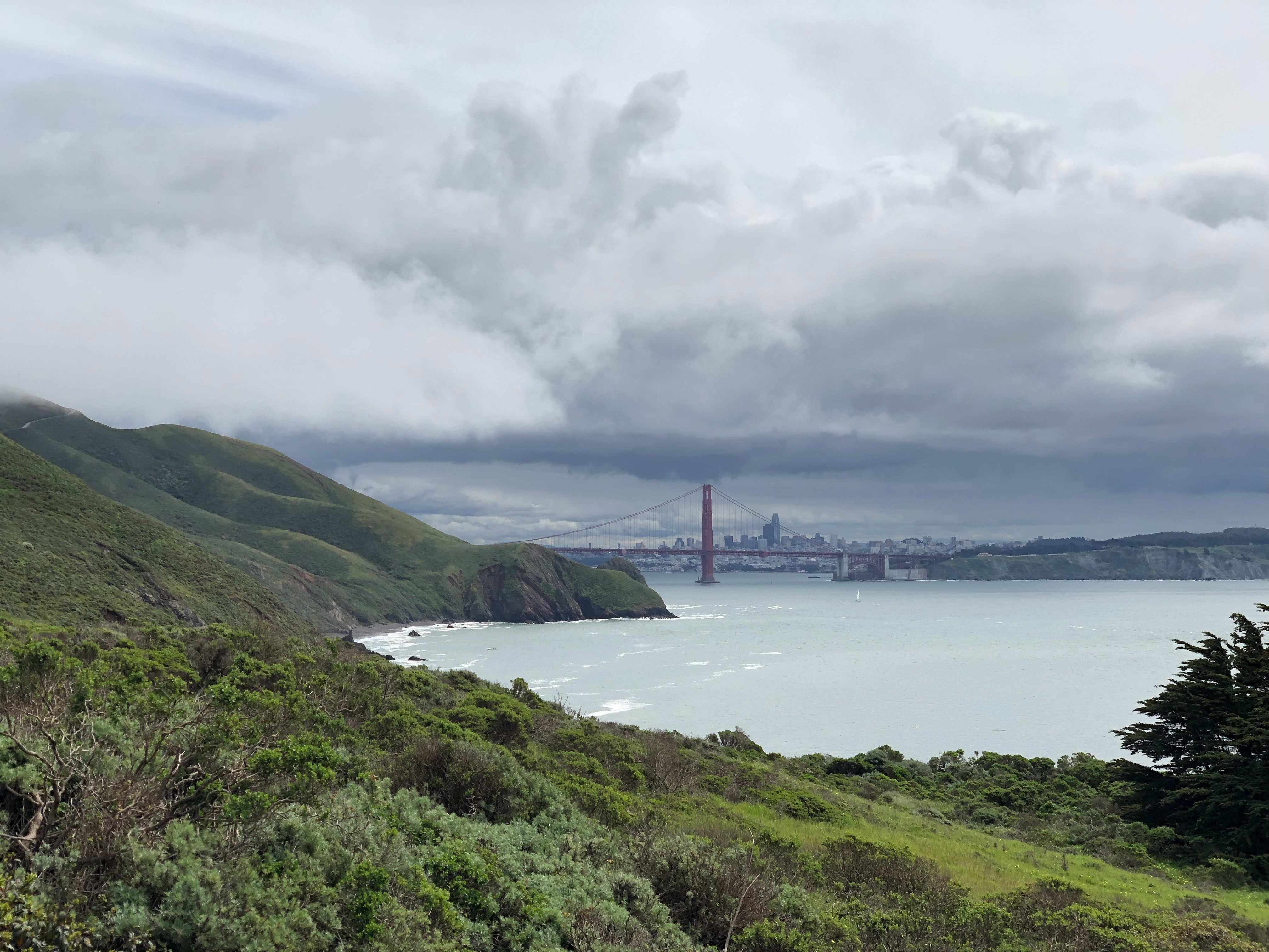 View of the Golden Gate Bridge from the Marin Headlands