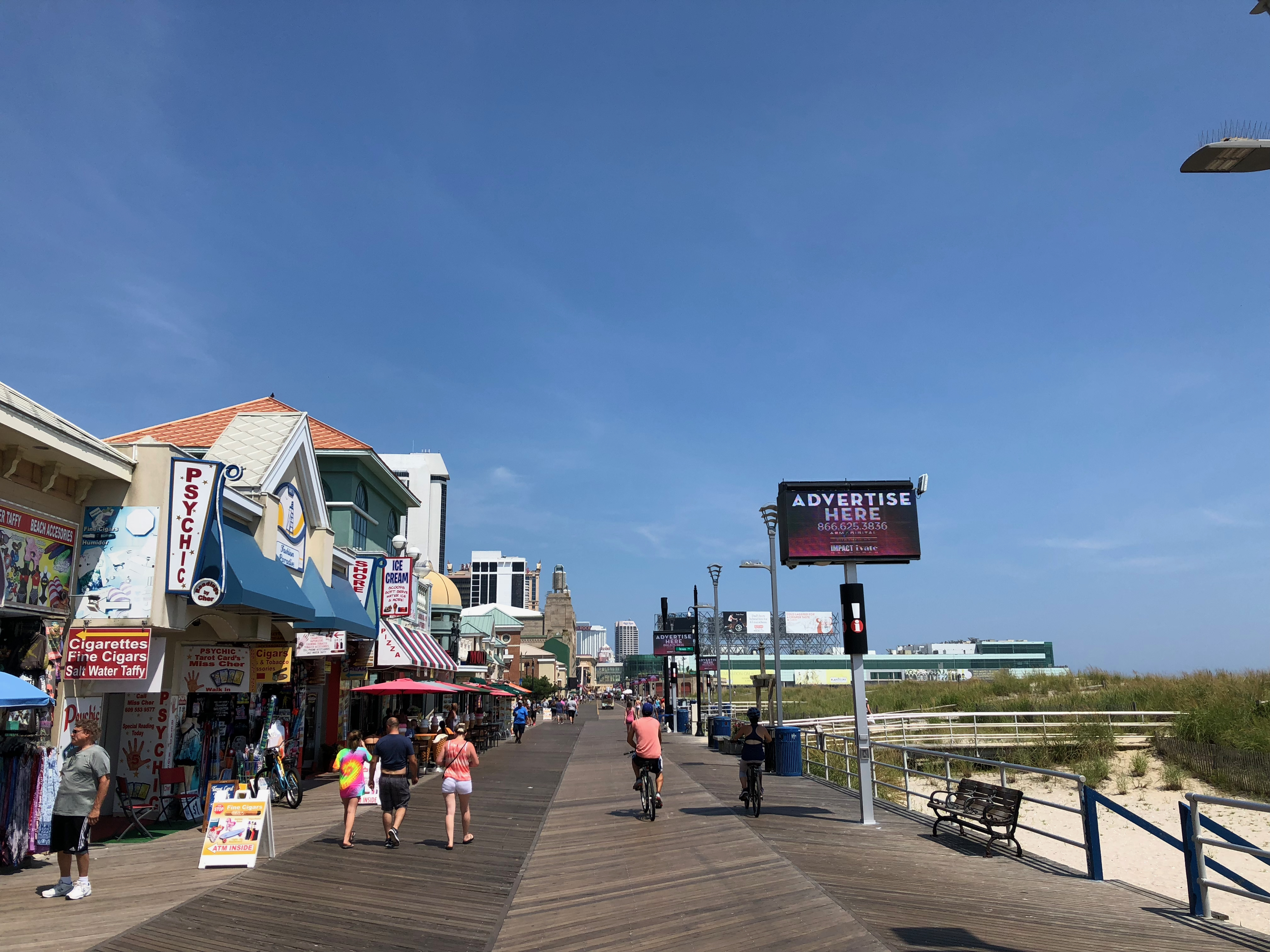 Beach promenade in Atlantic City