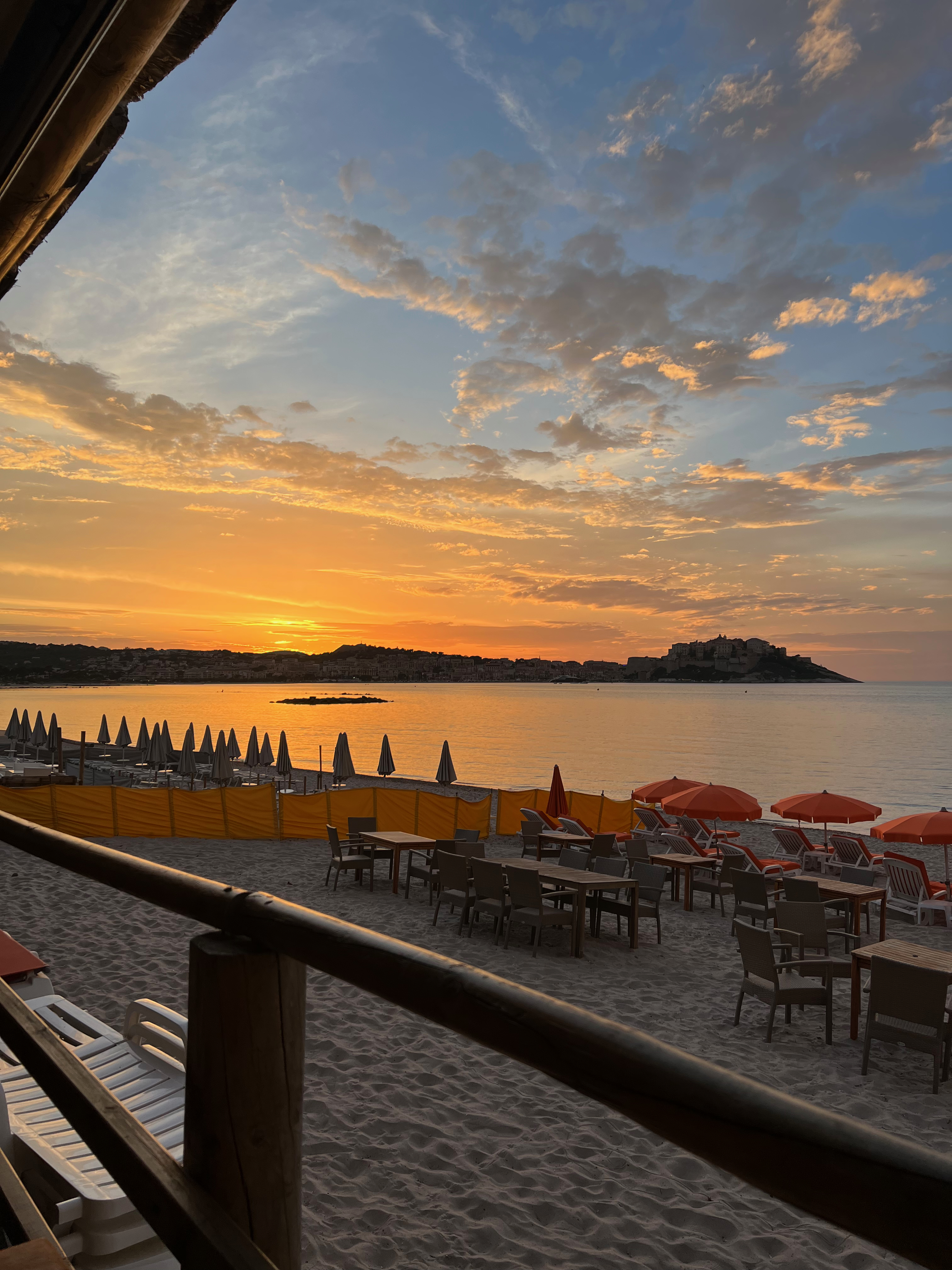 Sunset at the restaurant "Le Belgodere"