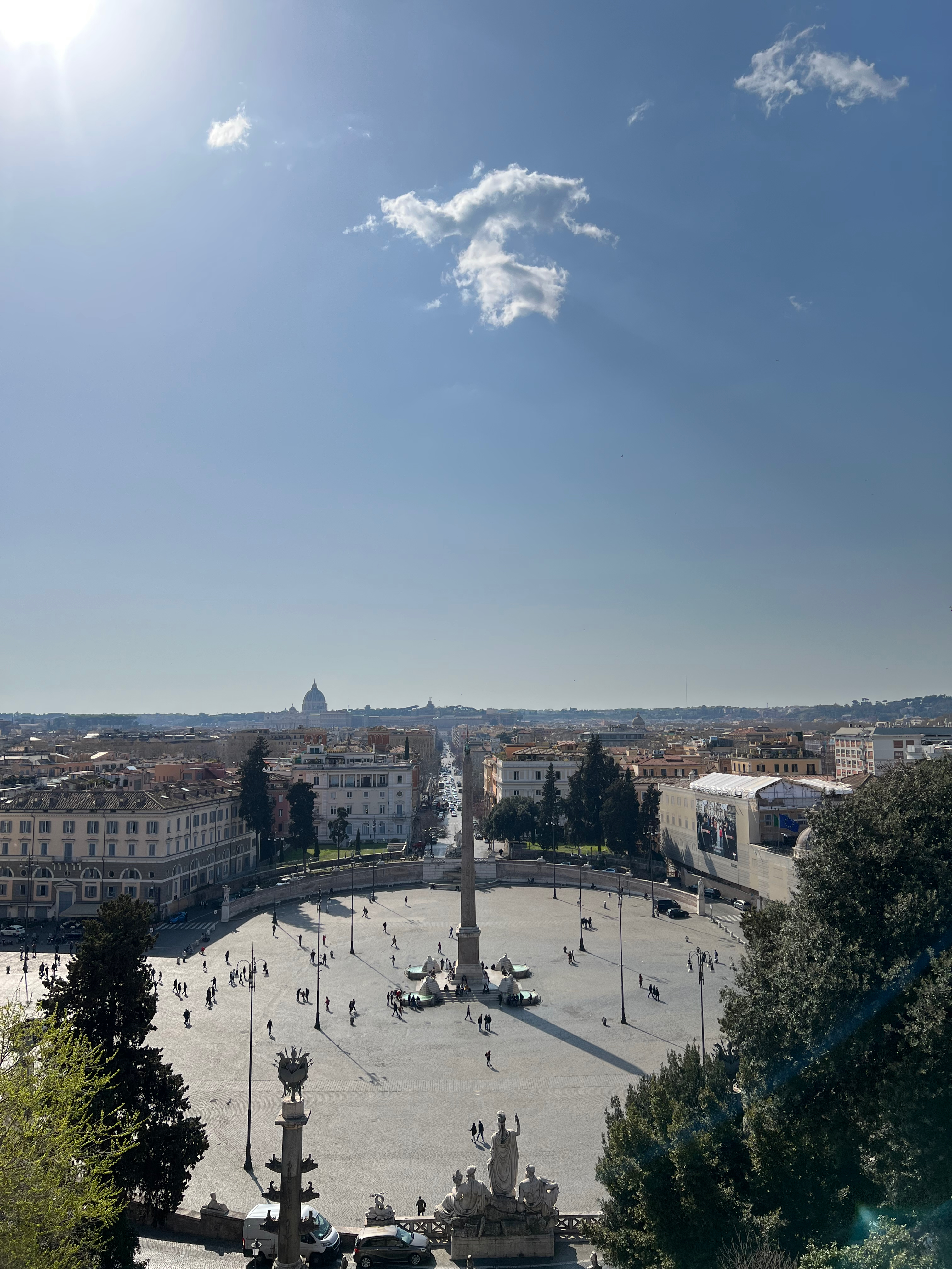 View from the Terrazza del Pincio to the Piaza of the Popolo