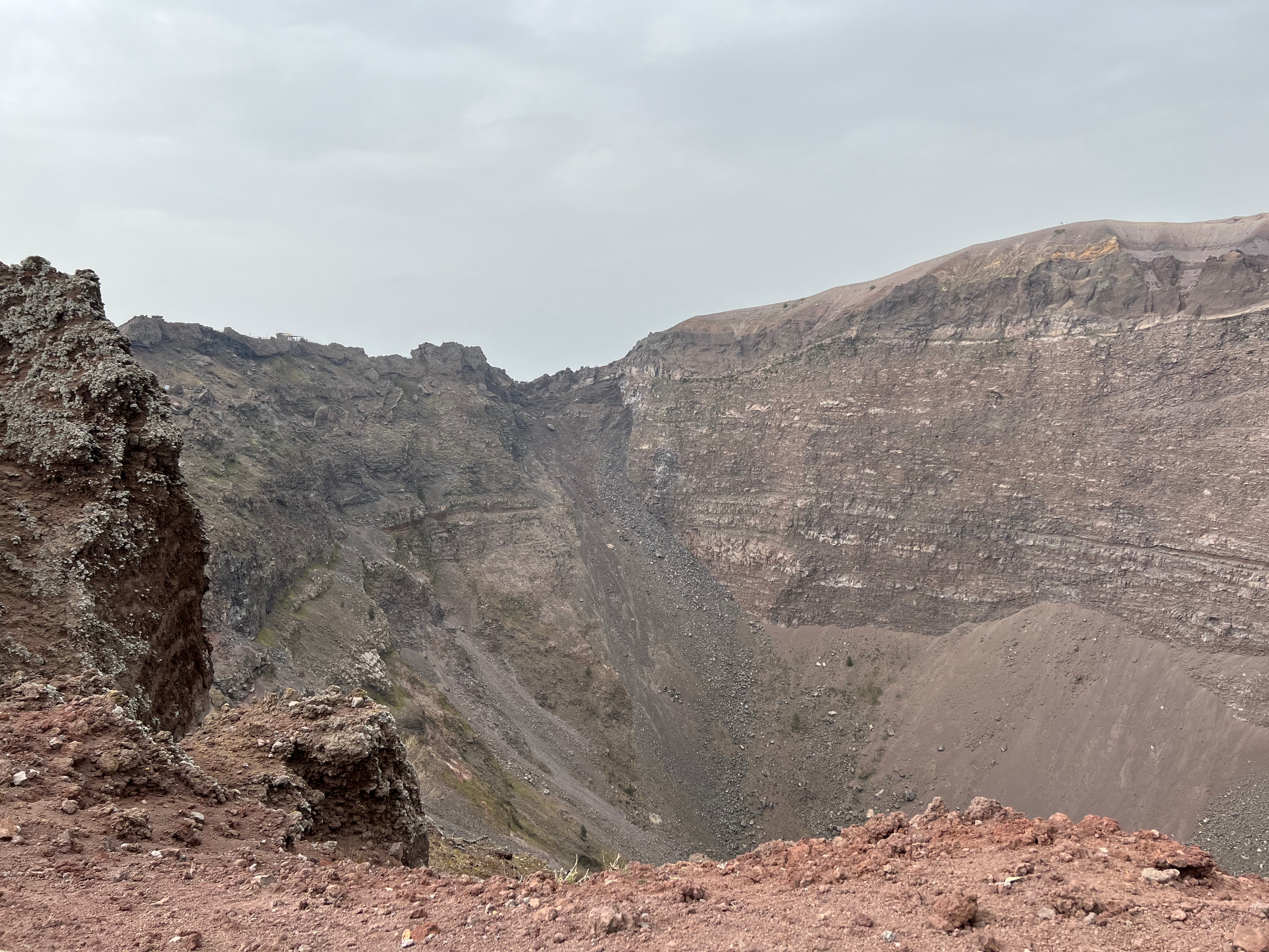 View into the crater of Vesuvius
