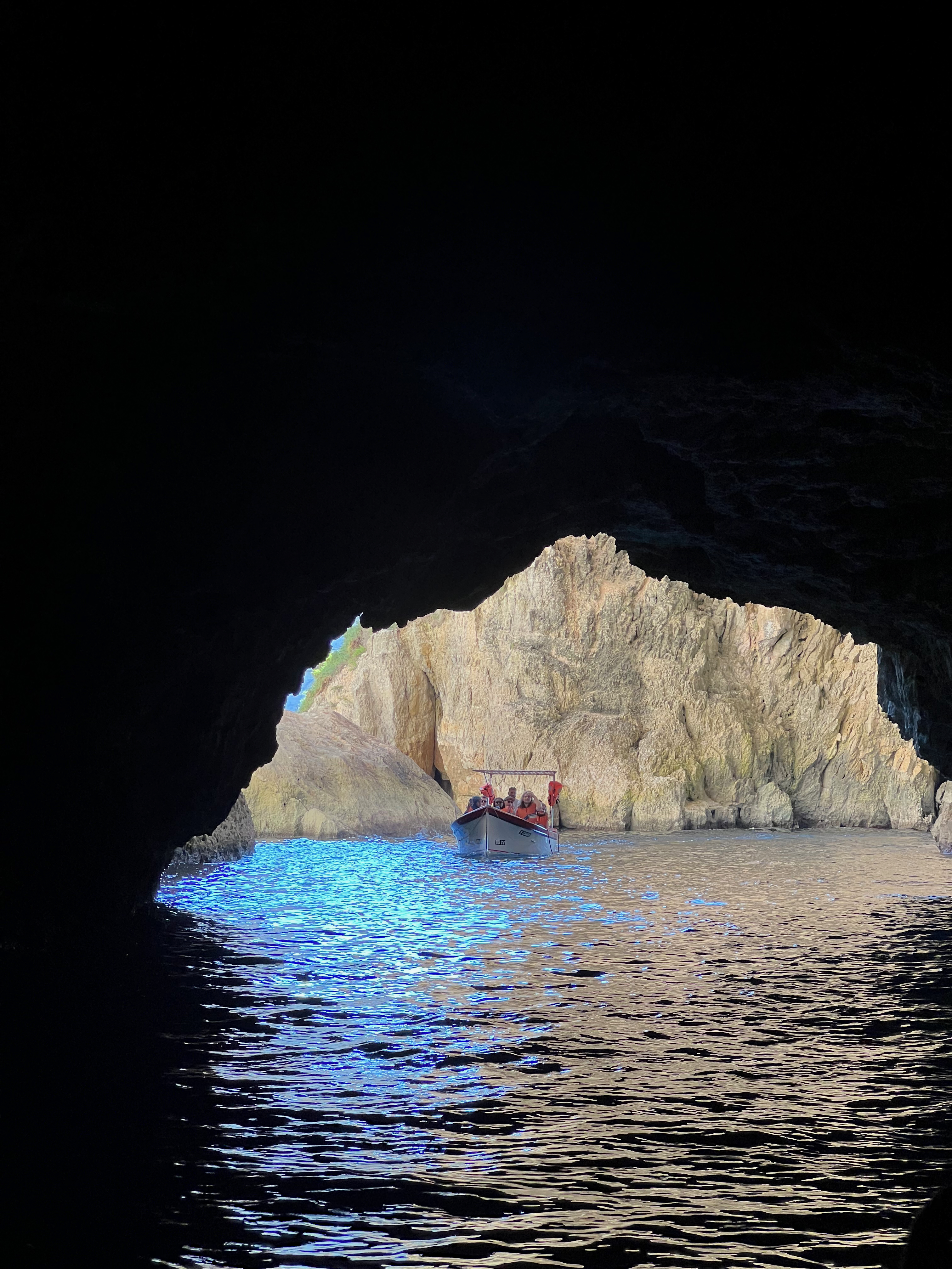 In the blue grotto