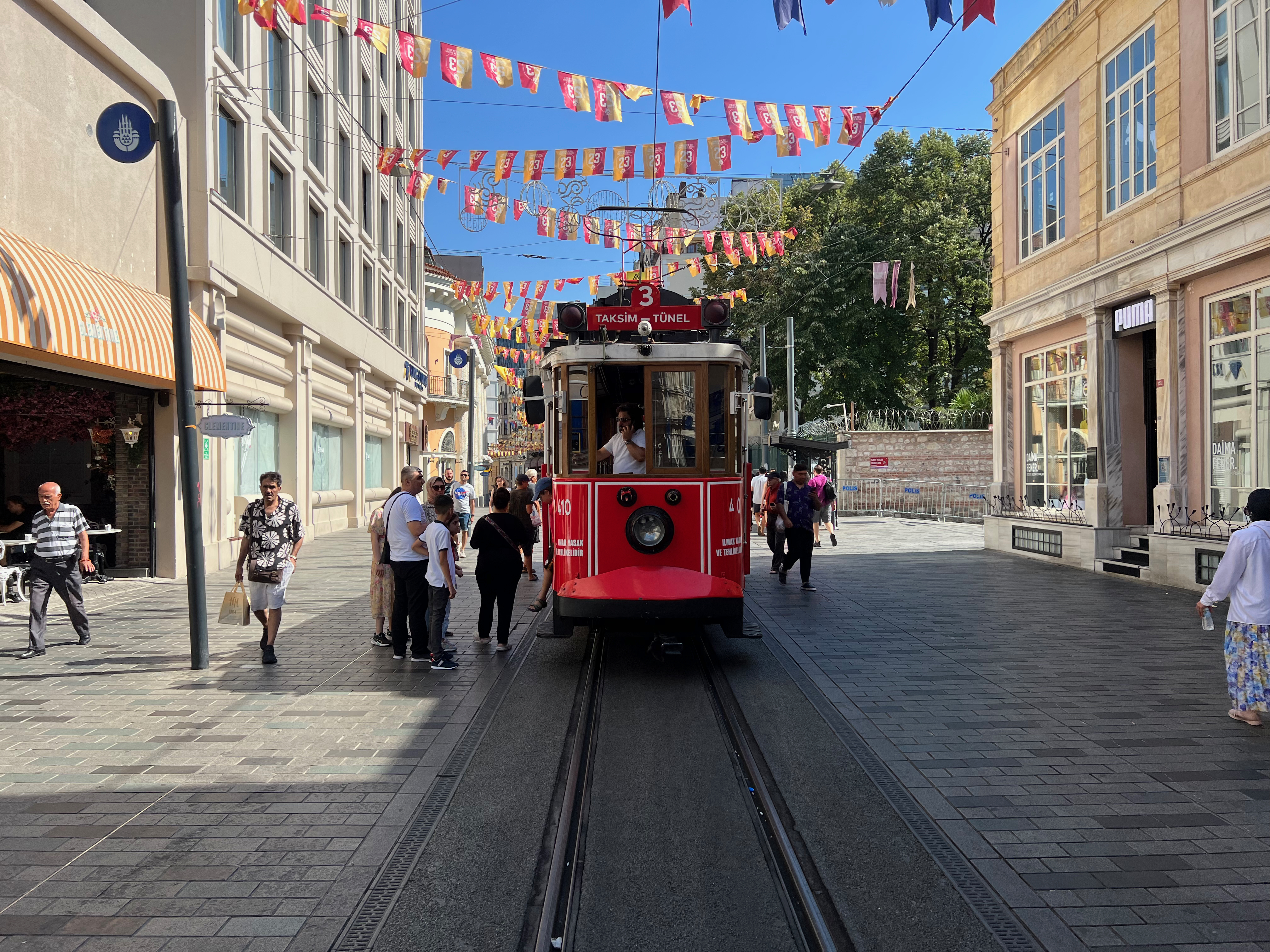 Histoic Tram in the İstiklal Caddesi