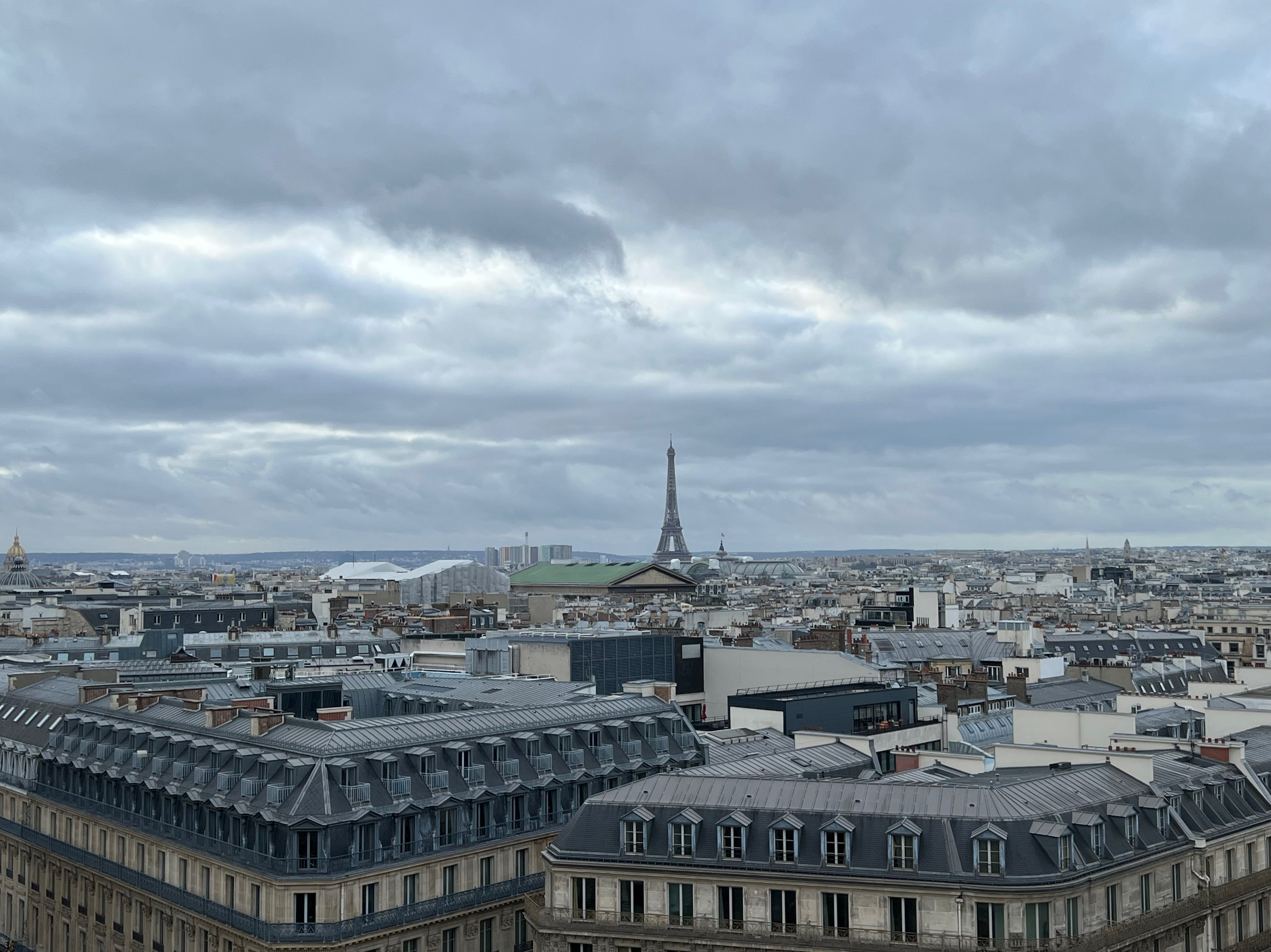 View towards the Eiffel Tower from Galeries Lafayette