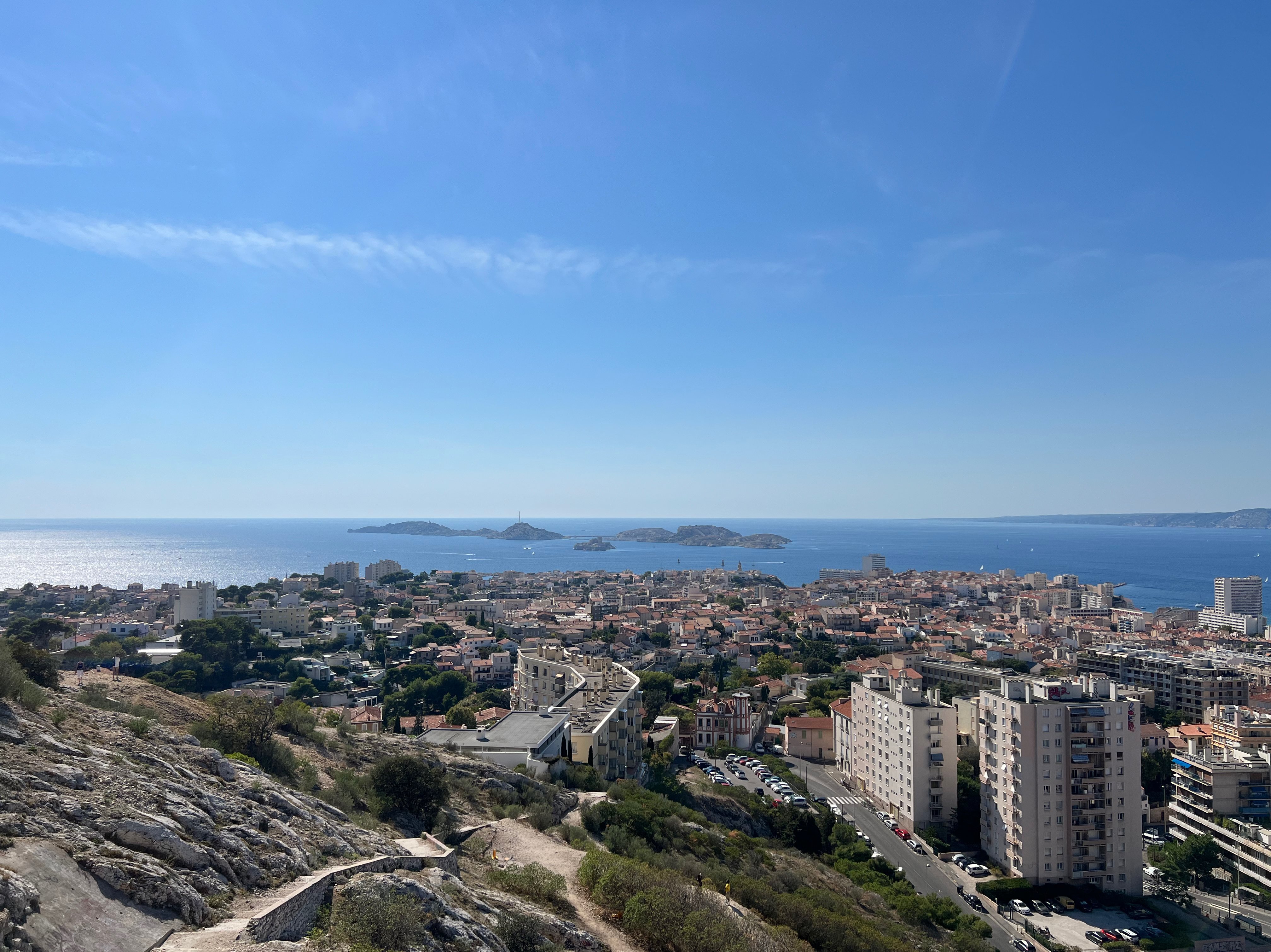 View of Marseille city centre from Notre-Dame-de-la-Garde church