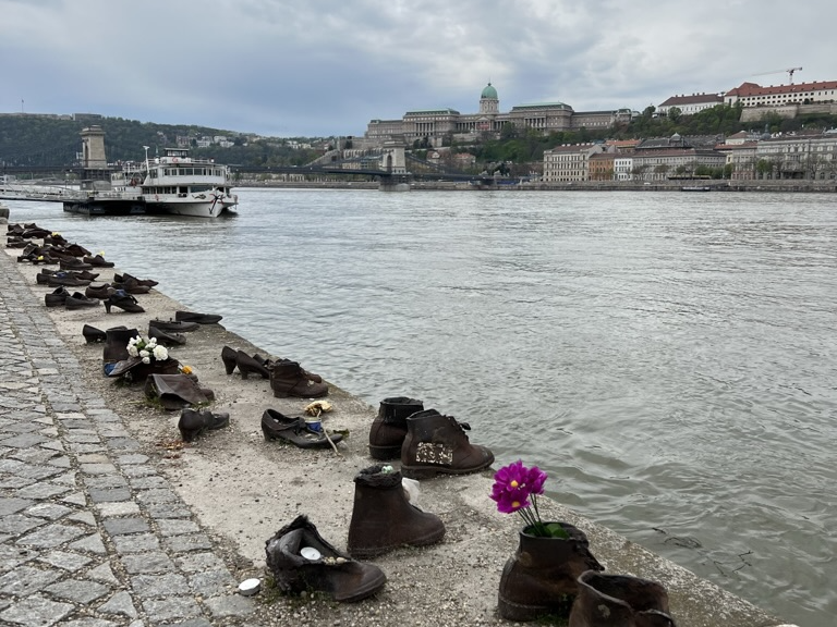 Shoes on the banks of the Danube