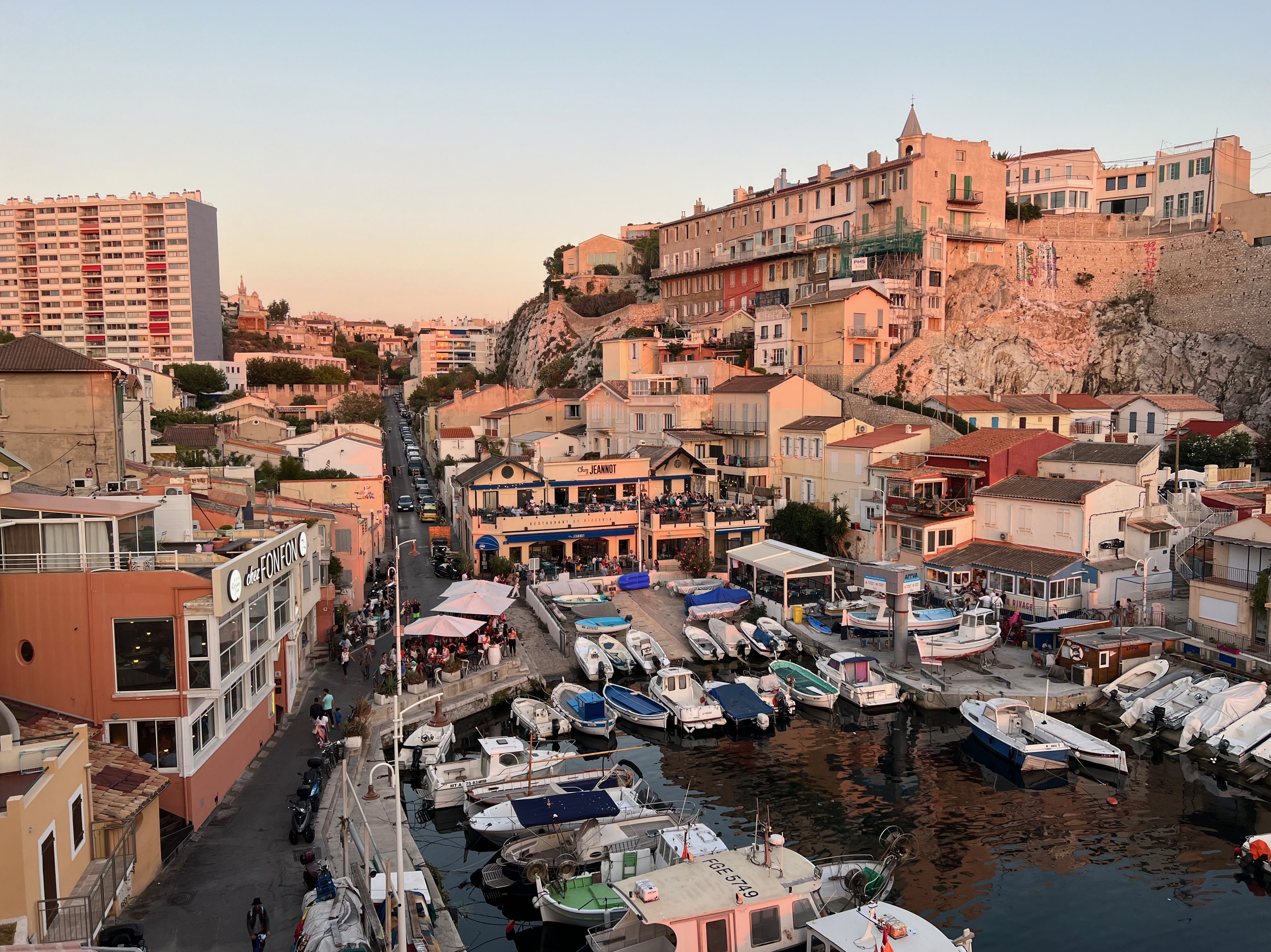 View into the harbour Vallon des Auffes