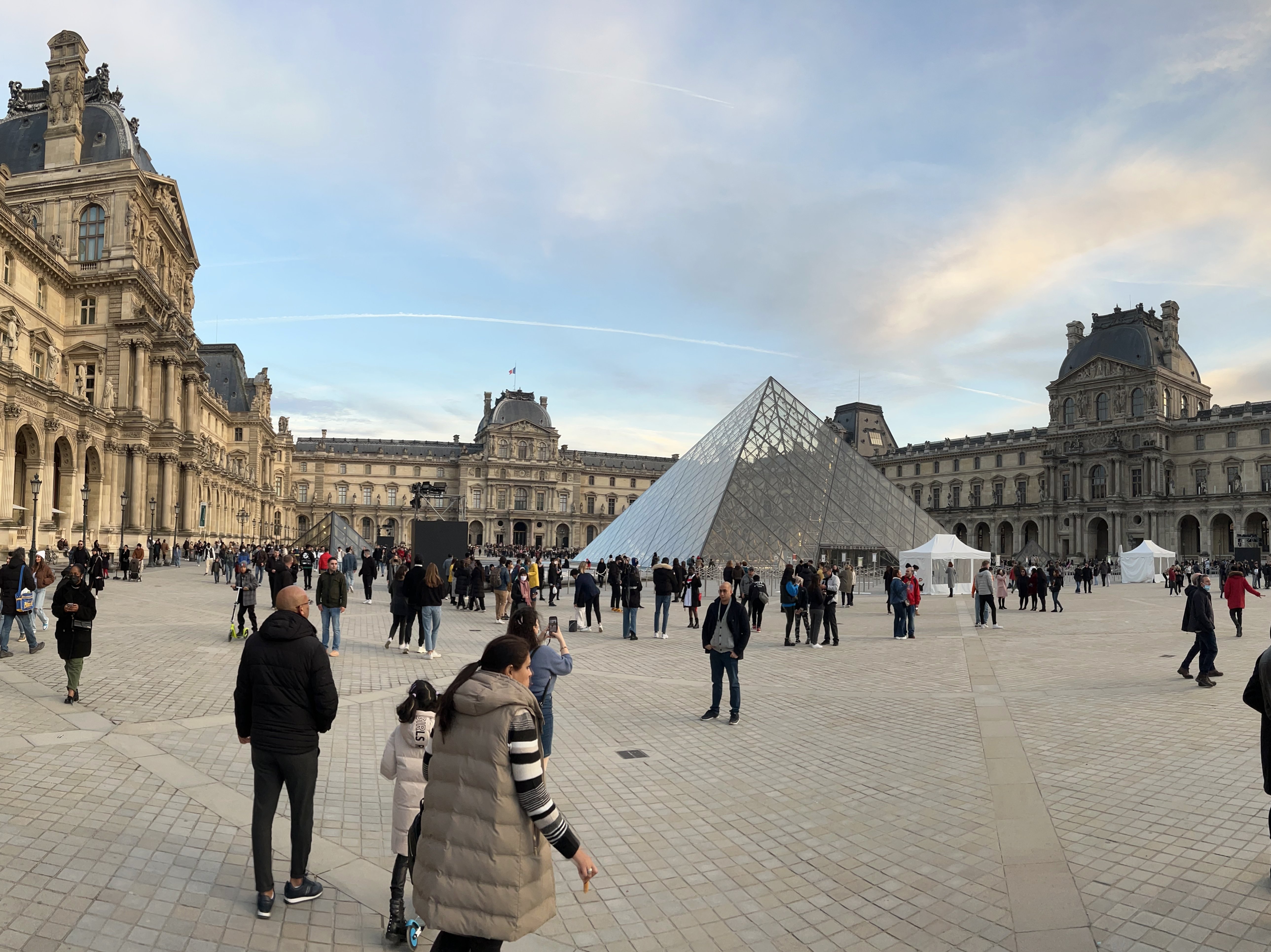 Glass pyramid in front of the Louvre