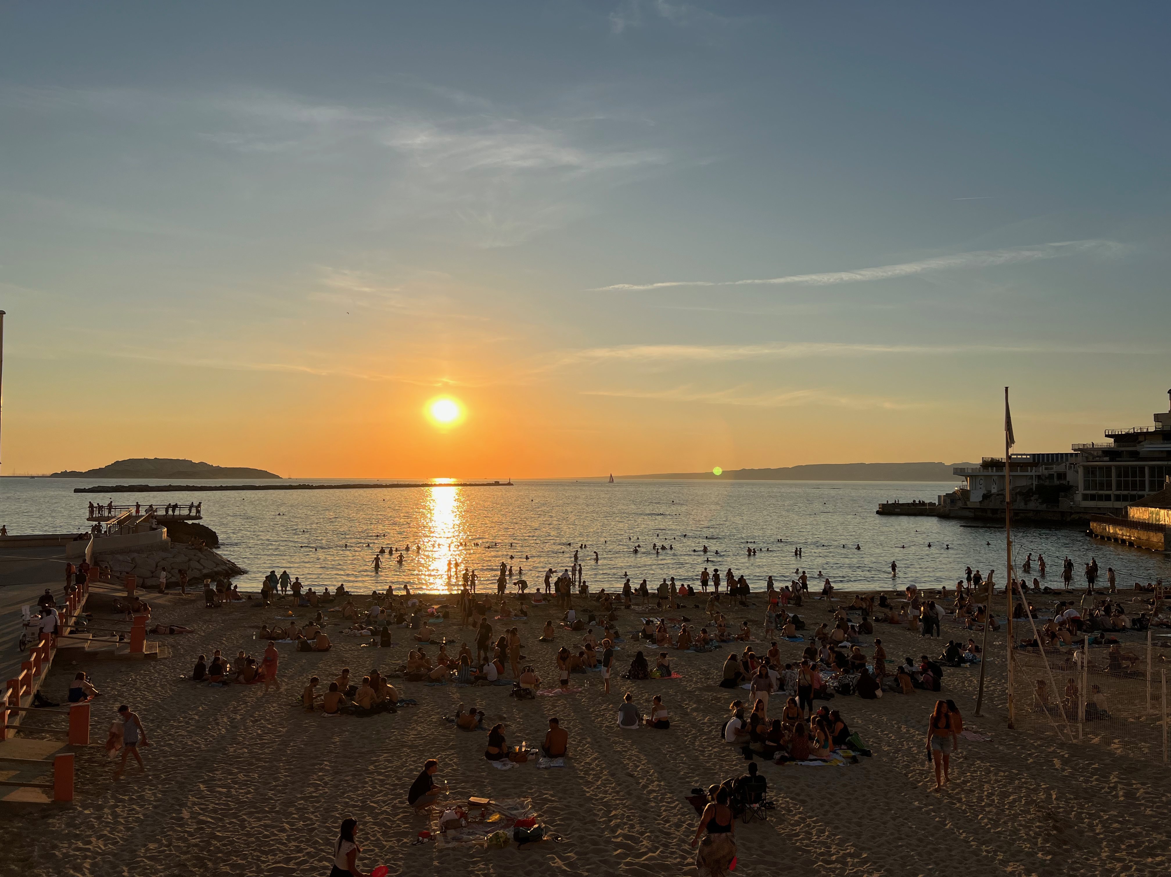 Sunset at the Plage des Catalans