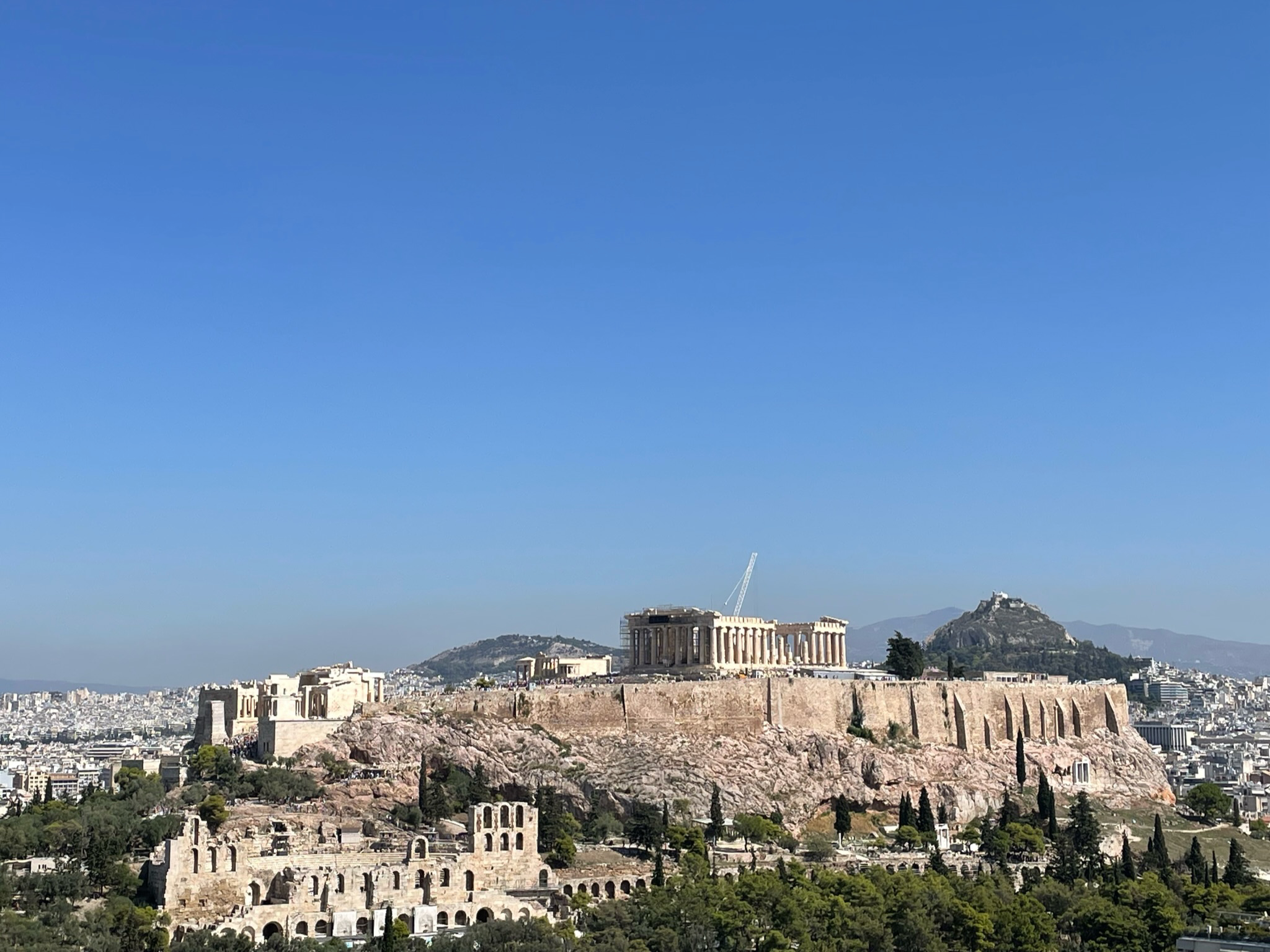 View of the Acropolis from Filopappou Hill